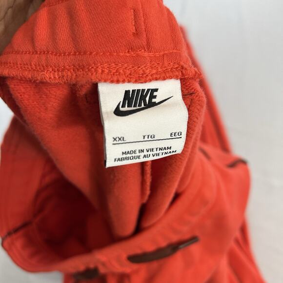 Nike Sweatpants Men 2XL Red Sportswear Club Fleece Drawstring Pocket Swoosh Gym - Picture 4 of 9